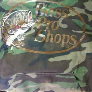 Camo Bass Pro Shops Hoodie Large